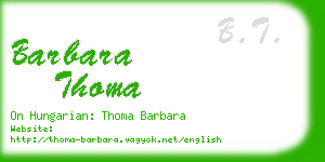 barbara thoma business card